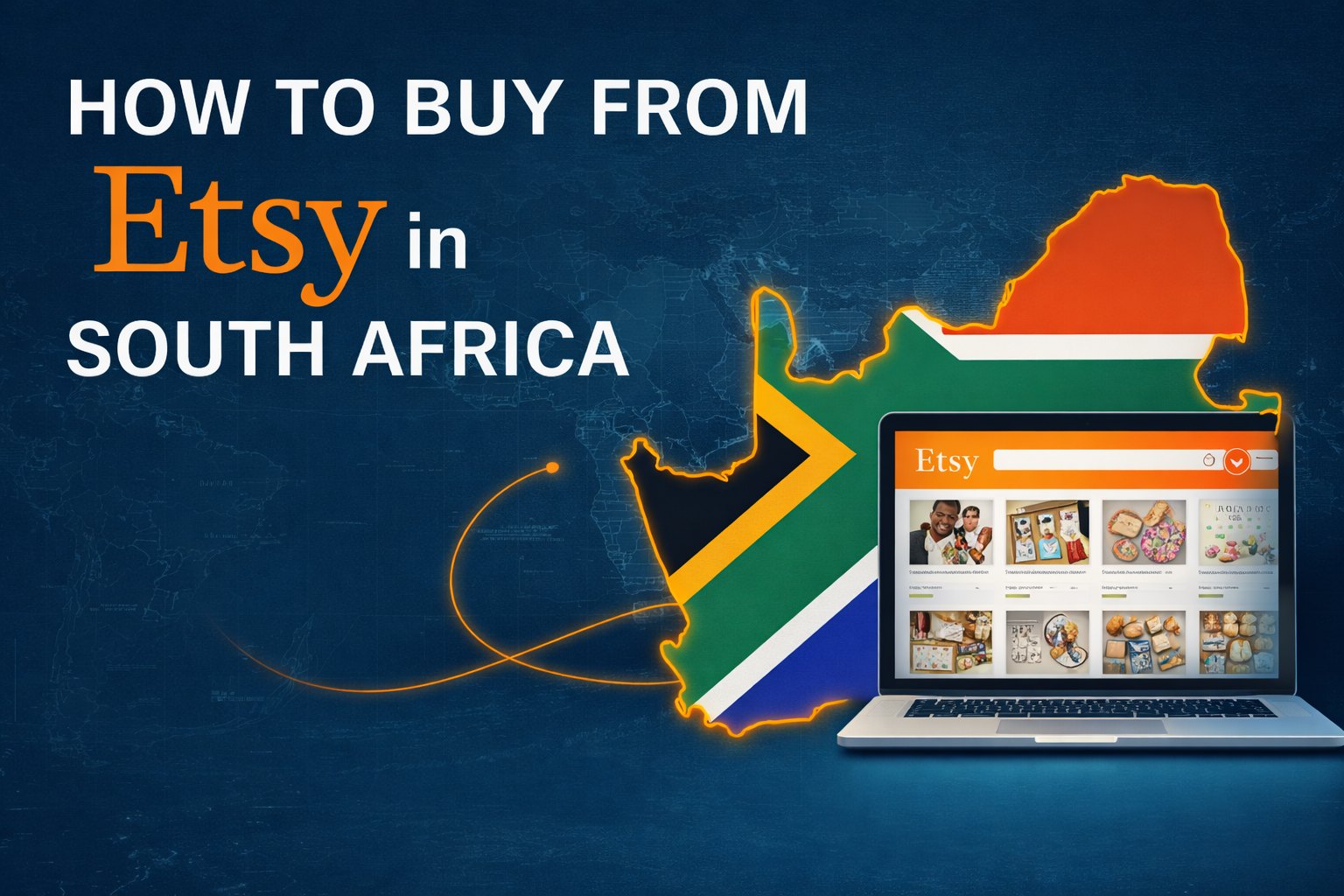 Importing from Etsy to South Africa with packages, customs and international delivery concept
